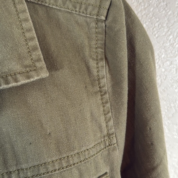 RedHerring Army Green Floral Butterfly Embroidered Utility Jacket Size 8 - Picture 7 of 12